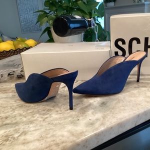 beautiful blue Shutz Mule